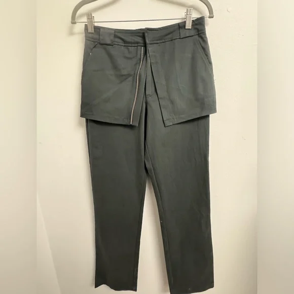 Zara Charcoal Gray Asymmetrical Trousers - Picture 3 of 14